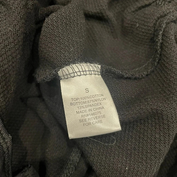 Free People Bodysuit NWT Peek Aye Black Textured Henley Sleeveless Top Small - Picture 10 of 10